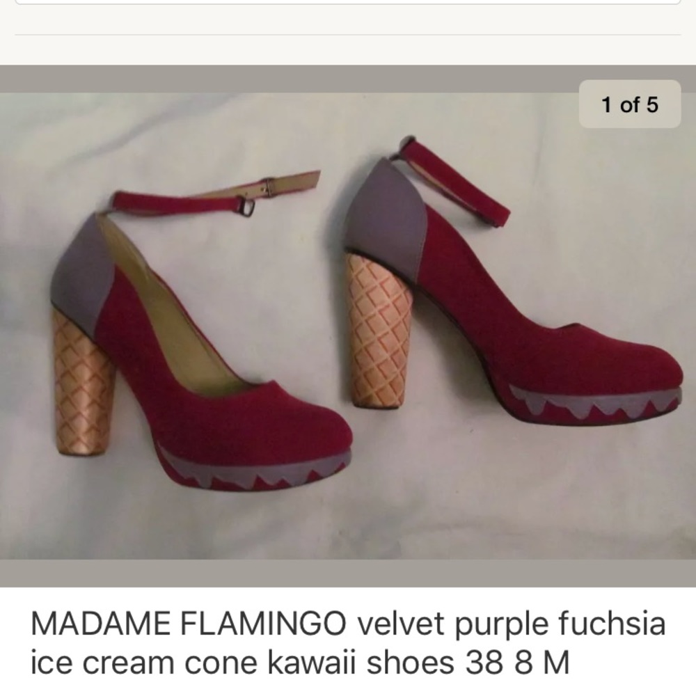 MADAME FLAMINGO ice cream cone heels kawaii shoes